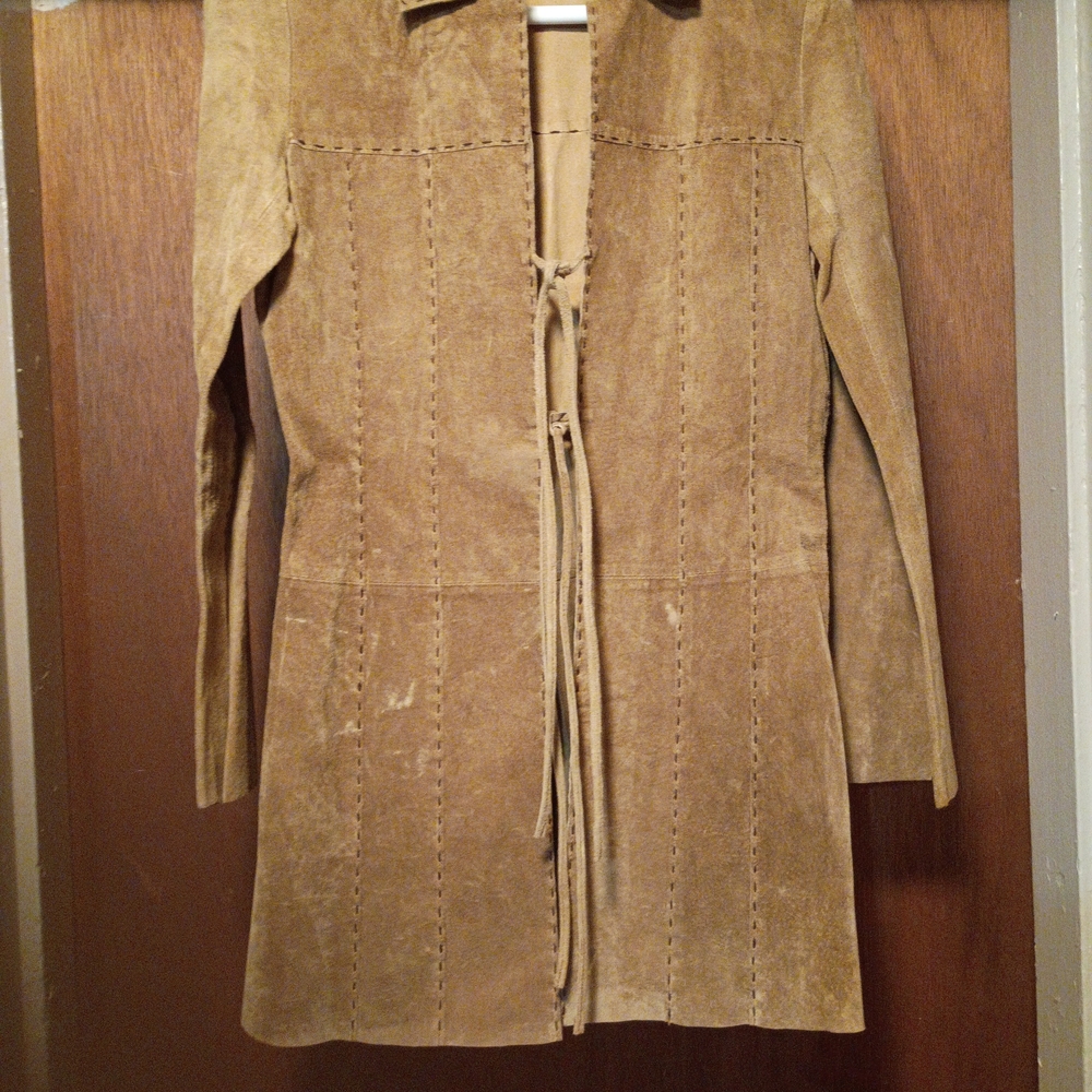 Women's Wet Seal Suede Leather Jacket